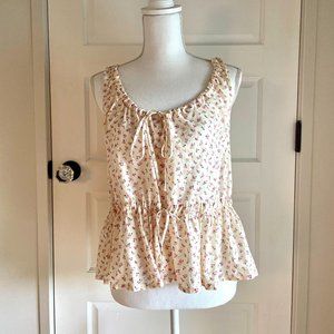 Madewell Medium (M) - Floral print peplum tank